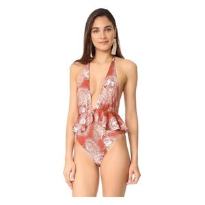 Somedays Lovin’ Halter neck Tigress One Piece Swimsuit  Sz Small